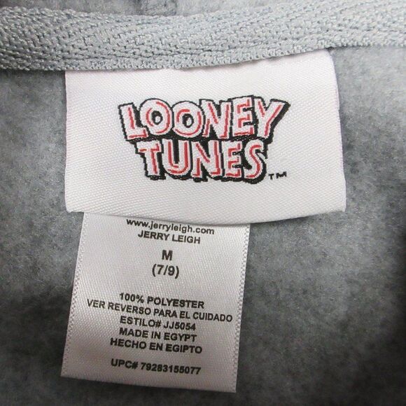 LOONEY TOONS Warner Bros Cropped Hoodie Sweatshirt Juniors Sz M Bugs Tweety NWT - Picture 8 of 12